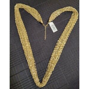 Gorgeous Vintage 29-Strand Gold Plated Natasha Necklace